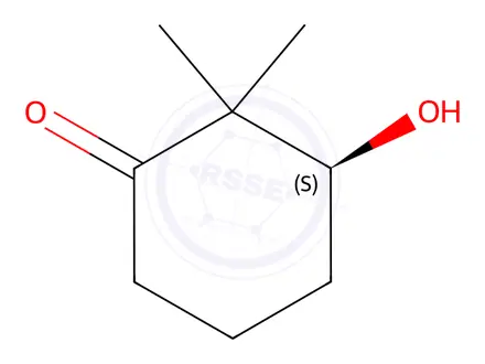 Chemical structure of (S)-(+)-3-Hydroxy-2,2-dimethylcyclohexanone
