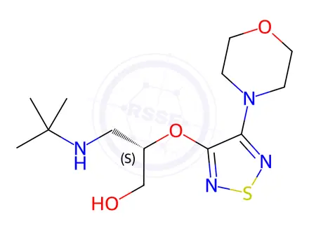 Chemical structure of Timolol EP Impurity (S-isomer)