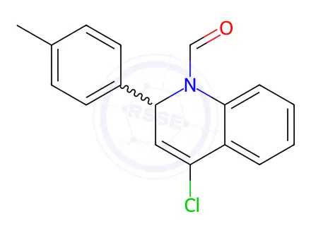 Chemical structure of 4-Chloro-2-(p-tolyl)quinoline-1(2H)-carbaldehyde