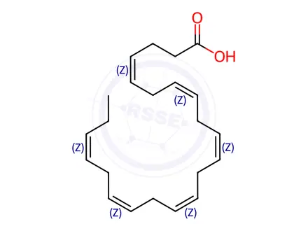 Chemical structure of Eicosapentaenoic Acid Impurity 131 (Docosahexaenoic Acid) (DHA)