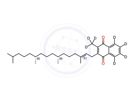 Chemical structure of Trans-Phytonadione D7