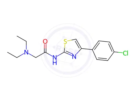 Chemical structure of N-(4-(4-chlorophenyl)thiazol-2-yl)-2-(diethylamino)acetamide