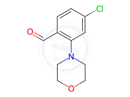 Chemical structure of Benzaldehyde, 4-chloro-2-(4-morpholinyl)-