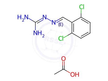 Chemical structure of Guanabenz Acetate