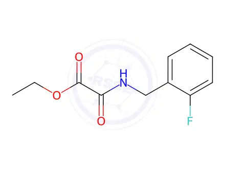 Chemical structure of Acetic acid, 2-[[(2-fluorophenyl)methyl]amino]-2-oxo-, ethyl ester