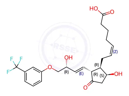 Chemical structure of Travoprost Impurity 17(11-keto Fluprostenol)