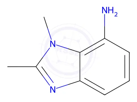 Chemical structure of Benzimidazole,7-amino-1,2-dimethyl-(6CI,8CI)