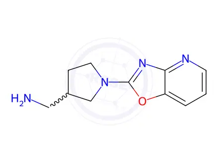Chemical structure of [(1-[1,3]Oxazolo[4,5-b]pyridin-2-yl-3-pyrrolidinyl)methyl]amine Dihydrochloride
