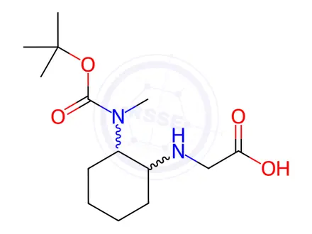Chemical structure of 2-((2-((2-(tert-Butoxy)-2-oxoethyl)amino)cyclohexyl)amino)acetic acid
