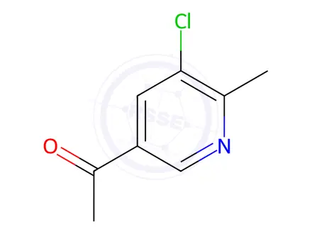Chemical structure of 1-(5-Chloro-6-methylpyridin-3-yl)ethan-1-one
