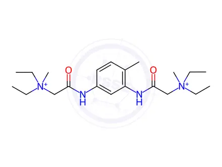 Chemical structure of (4-Methyl-m-phenylenebis(iminocarbonylmethylene))bis(diethylmethylammo nium iodide)