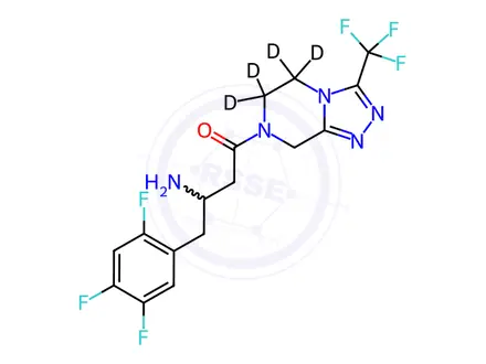Chemical structure of Rac Sitagliptin D4