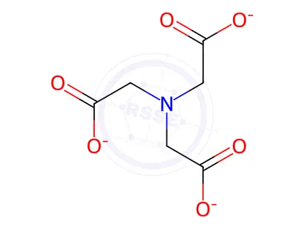 Chemical structure of Glycine, N,N-bis(carboxymethyl)-, triammonium salt