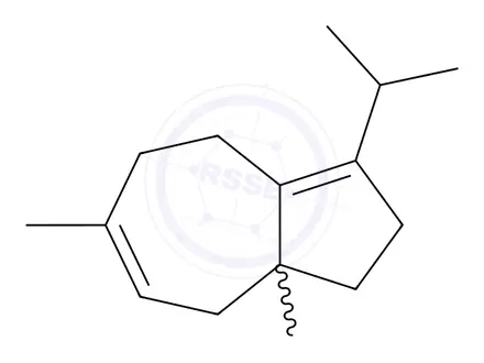 Chemical structure of 3-isopropyl-6,8a-dimethyl-1,2,4,5,8,8a-hexahydroazulene