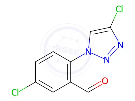 Chemical structure of Benzaldehyde, 5-chloro-2-(4-chloro-1H-1,2,3-triazol-1-yl)-