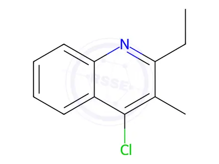Chemical structure of 4-chloro-2-ethyl-3-methylquinoline