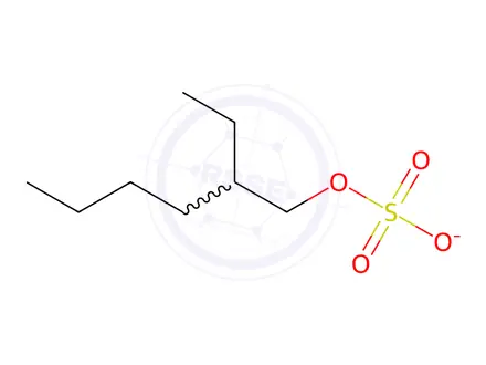 Chemical structure of Sodium 2-ethylhexyl sulfate hydrate