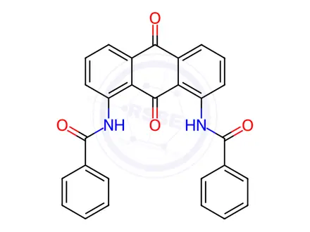 Chemical structure of N,N'-(9,10-Dioxo-9,10-dihydroanthracene-1,8-diyl)dibenzamide