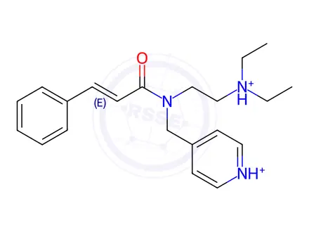 Chemical structure of N-(4-Piridinmetil)-N-beta-dietilamminoetilcinnamammide dicloridrato [I talian]