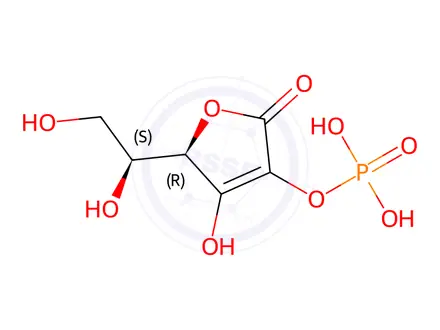 Chemical structure of L-Ascorbate-2-Monophosphate