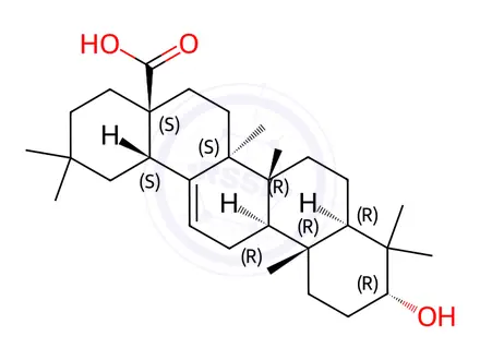 Chemical structure of 3-Epioleanolic acid