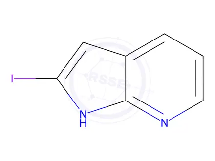 Chemical structure of 2-Iodo-7-azaindole