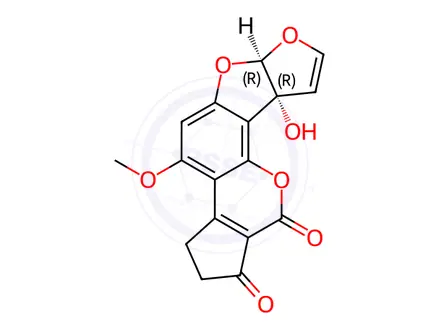 Chemical structure of Aflatoxin M1