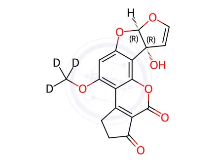 Chemical structure of Aflatoxin M1-d3