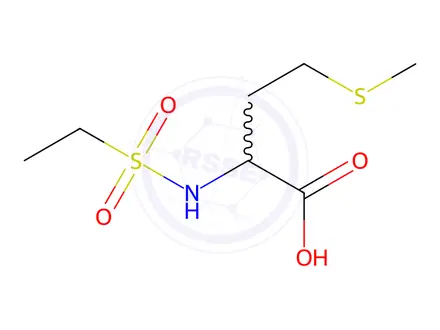 Chemical structure of 2-[(ethylsulfonyl)amino]-4-(methylthio)butanoic acid