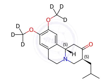 Chemical structure of (3S,11bS)-Tetrabenazine-D6