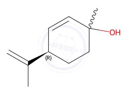 Chemical structure of (4R)-1-methyl-4-prop-1-en-2-ylcyclohex-2-en-1-ol
