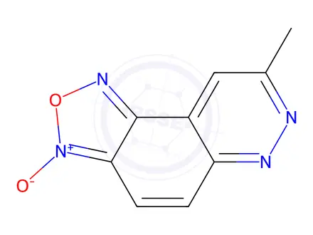 Chemical structure of 8-METHYL[1,2,5]OXADIAZOLO[4,3-F]CINNOLIN-3-IUM-3-OLATE