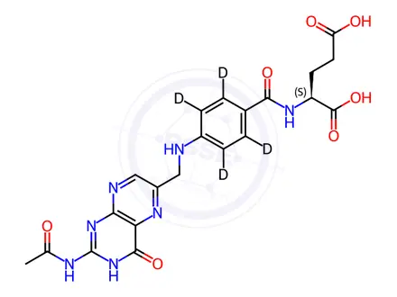 Chemical structure of N-Acetyl Folic Acid-d4