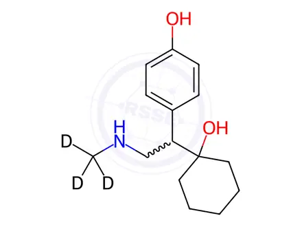 Chemical structure of rac N,O-Didesmethyl Venlafaxine-d3