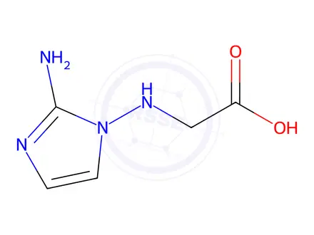 Chemical structure of Glycine, N-(2-amino-1H-imidazol-1-yl)-(9CI)