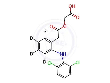 Chemical structure of Aceclofenac D4-AR Grade