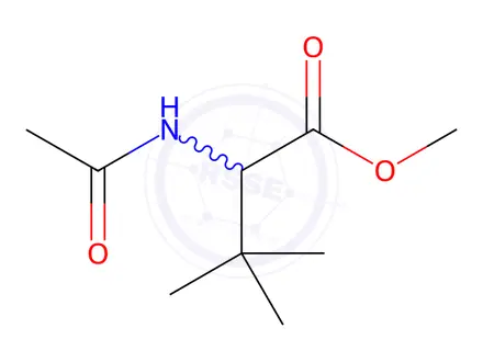 Chemical structure of Valine, N-acetyl-3-methyl-, methyl ester