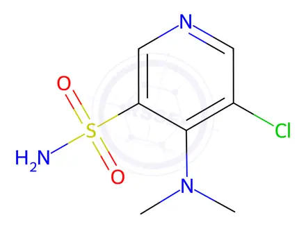 Chemical structure of 5-Chloro-4-(dimethylamino)pyridine-3-sulfonamide