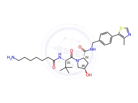 Chemical structure of (S,R,S)-AHPC-C6-NH2 (dihydrochloride)