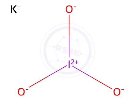 Chemical structure of Potassium iodate solution for volumetric analysis,c(1/6KIO3)=0.1mol/L (0.1N)