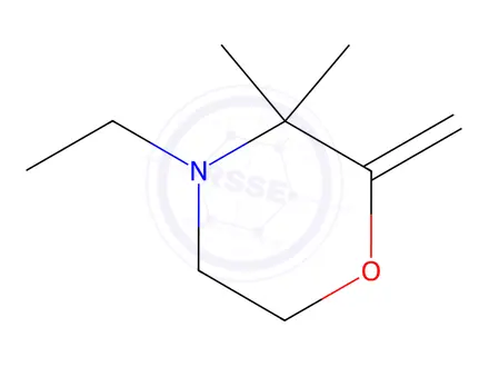 Chemical structure of Morpholine, 4-ethyl-3,3-dimethyl-2-methylene-