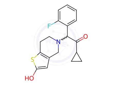 Chemical structure of Prasugrel Thiolactone Mixture Of Diastereomers-Desacetyl Hydroxy Prasugrel Impurity