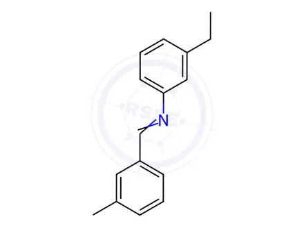 Chemical structure of Benzenamine, 3-ethyl-N-[(3-methylphenyl)methylene]-(9CI)