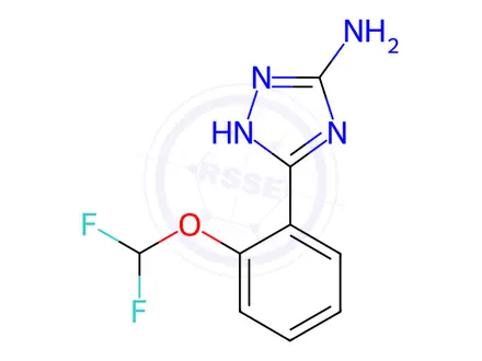 Chemical structure of 3-[2-(difluoromethoxy)phenyl]-1h-1,2,4-triazol-5-amine