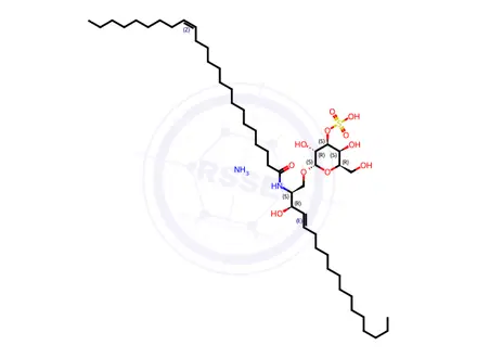 Chemical structure of C24:1 Mono-sulfo galactosyl (alpha) ceramide (d18:1/24:1)
