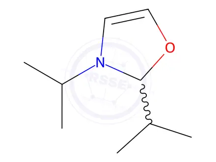 Chemical structure of Oxazole, 2,3-dihydro-2,3-bis(1-methylethyl)-(9CI)