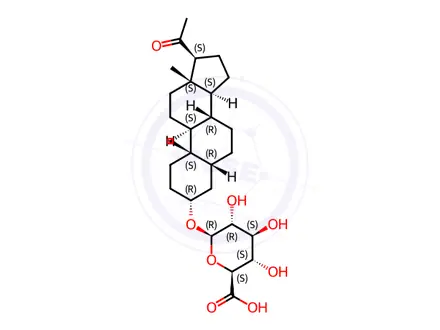 Chemical structure of Pregnanolone-beta-D-Glucuronide
