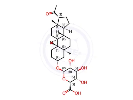 Chemical structure of 3-Alpha-Allopregnanolone 3-beta-D Glucuronide