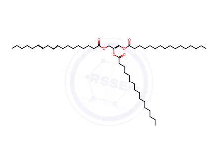 Chemical structure of 1,2-Dipalmitoyl-3-Linoleoyl-rac-glycerol