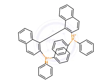 Chemical structure of Bis(acetato-κO,κO')[1,1'-(1S)-[1,1'-binaphthalene]-2,2'-diylbis[1,1-diphenylphosphine-κP]]ruthenium